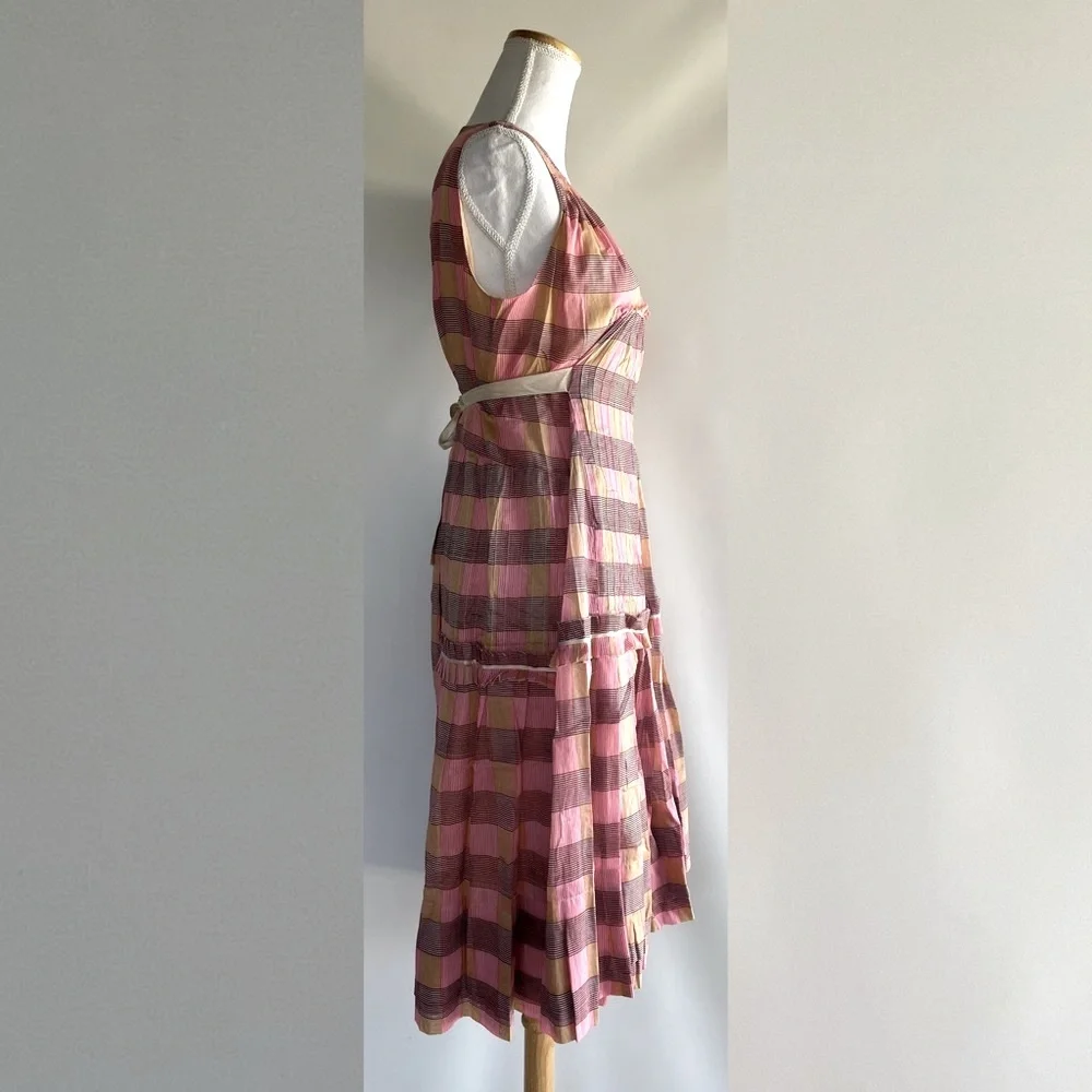 Prada Pink Plaid Pinafore Dress - sz 46(IT) - Picture 4 of 9